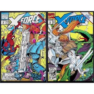 Marvel 2x Comic Lot X-Force #4 & 6 Spider-Man Shatterstar Cable